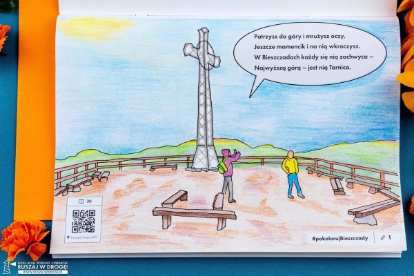 Pokoloruj Bieszczady kolorowanka dla dzieci