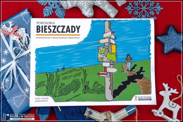 Przewodnik Bieszczady z dzieckiem Pokoloruj Bieszczady kolorowanka